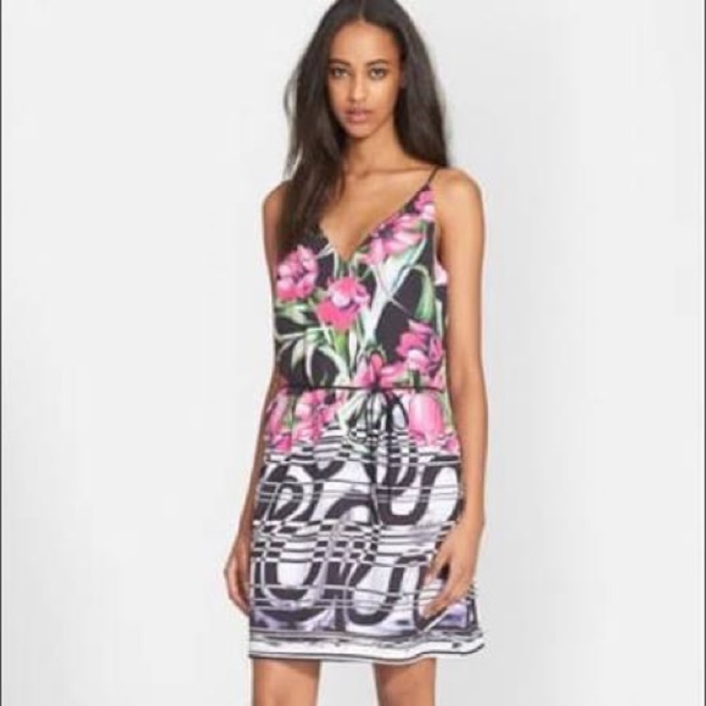 Clover Canyon Dancing Tulips Cani Mini Dress size Large